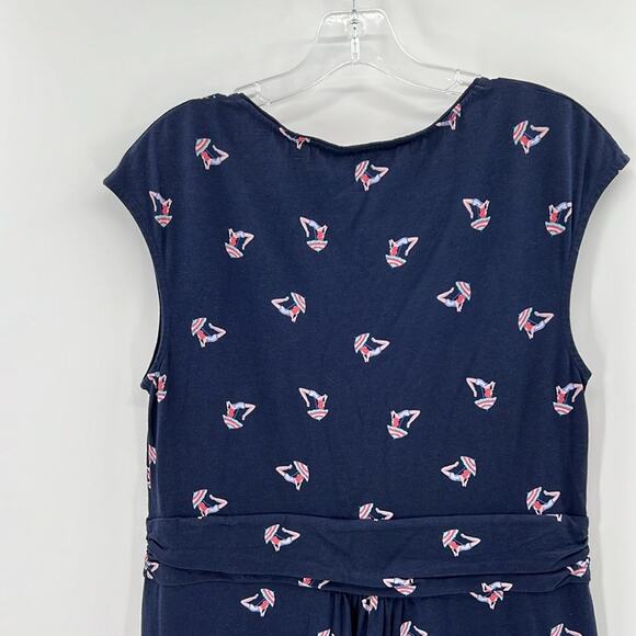 Boden Scoop Neck Knee Length Tank Dress with pockets - Navy - 12 - Picture 7 of 8